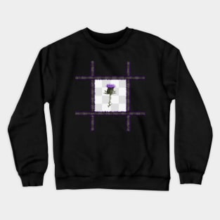 Tartan Thistle on a Chequered Background Crewneck Sweatshirt